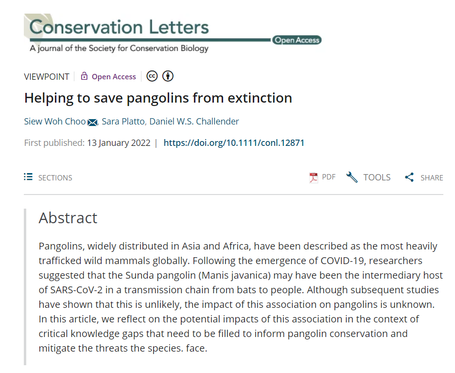绿会专家《拯救穿山甲免于灭绝》获学术期刊Conservation Letters发表1.png