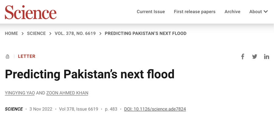 《科学》杂志发表评述文章：预测巴基斯坦下一次洪水·.jpg