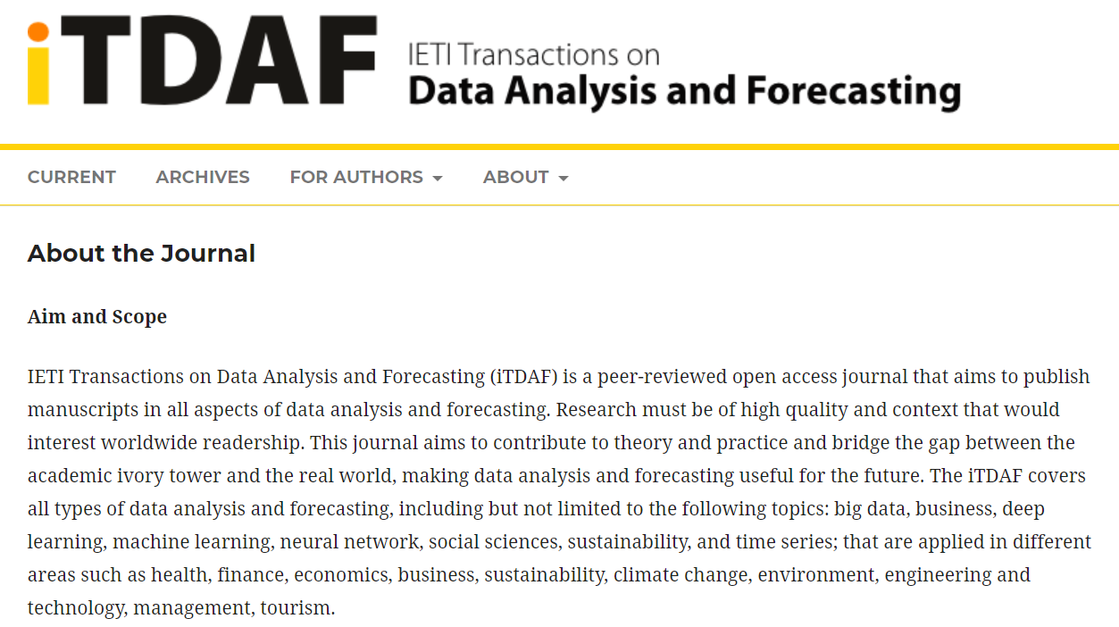iTDAF《数据分析与预测》获批ISSN，欢迎投稿！2.png