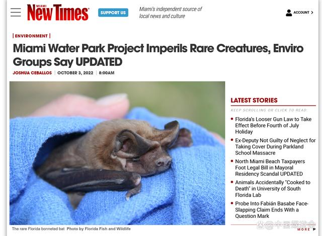 迈阿密野生水上乐园涉嫌破坏濒危蝙蝠栖息地，NGOs起诉美国国家公园管理局1.png