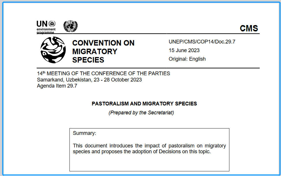 保护野生动物迁徙物种公约（CMS COP14）重要议题：游牧文化与迁徙物种的关系1.png